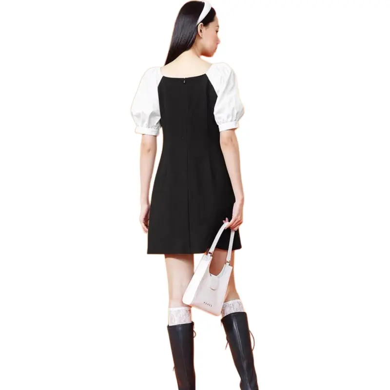 ABCMININ Short Sleeved Dress Women's-1