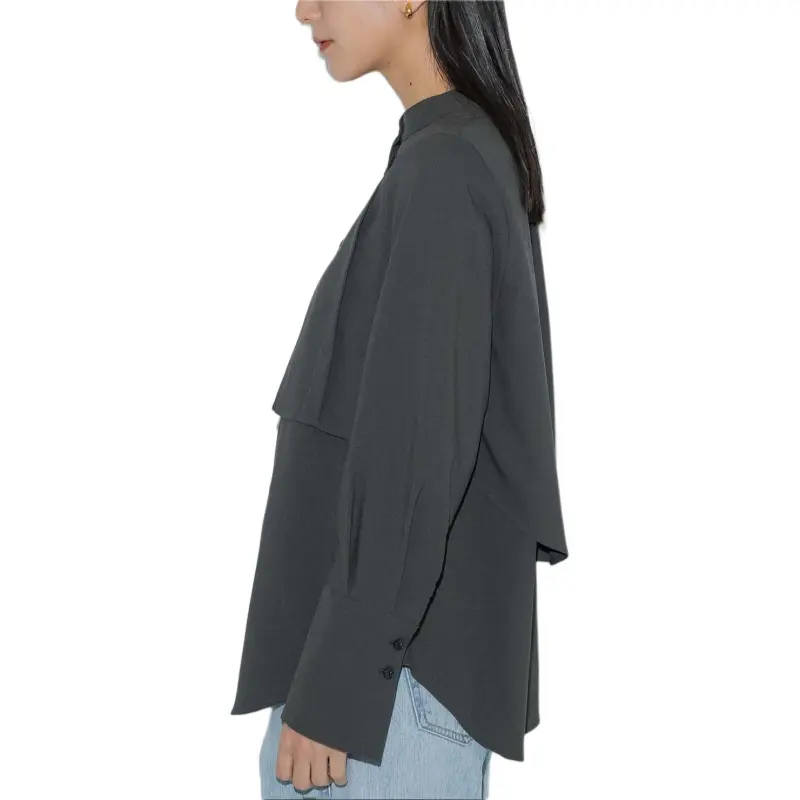 PUBLIC TOKYO SS25 Shirt Women's Dark Gray-4