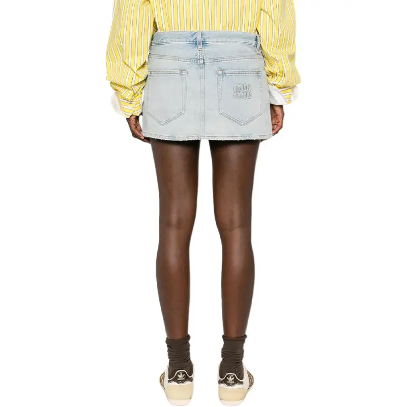 MIU MIU Denim Mini Skirt-4