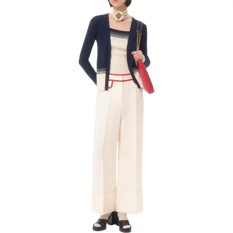 Valentino Crepe Couture Trousers-1