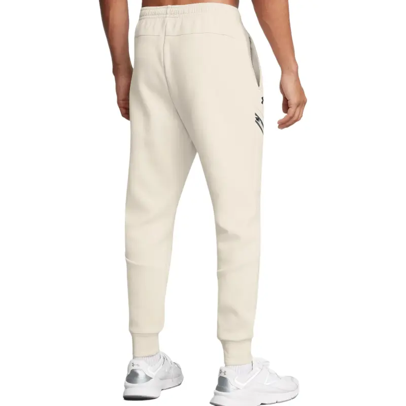 Under Armour Unstoppable FW24 Fleece Joggers Knitted Sweatpants Men's Summit White/Black-3