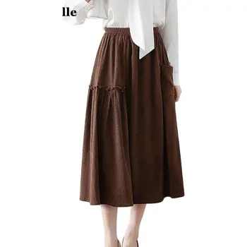 La Chapelle Casual Long Skirt Women's Coffee