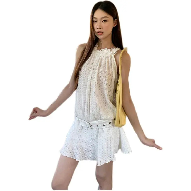 Flowers In Water Sleeveless Dress Women's-3