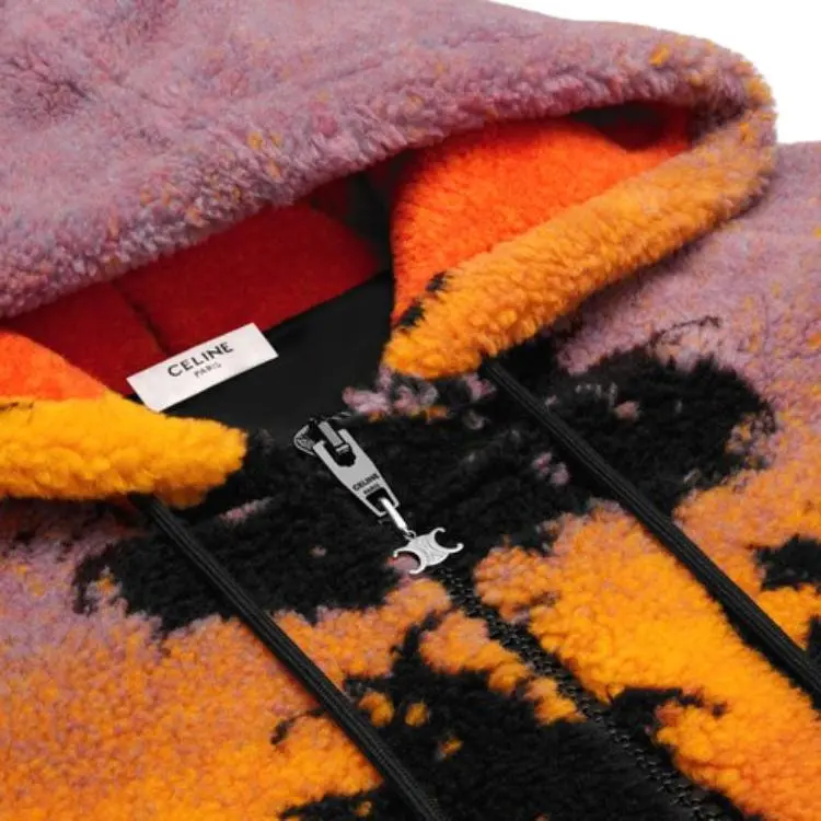 CELINE Velvet feel Coat Men's Orange-3