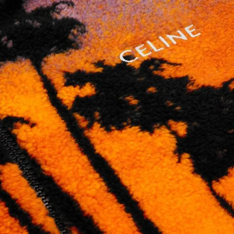 CELINE Velvet feel Coat Men's Orange-2