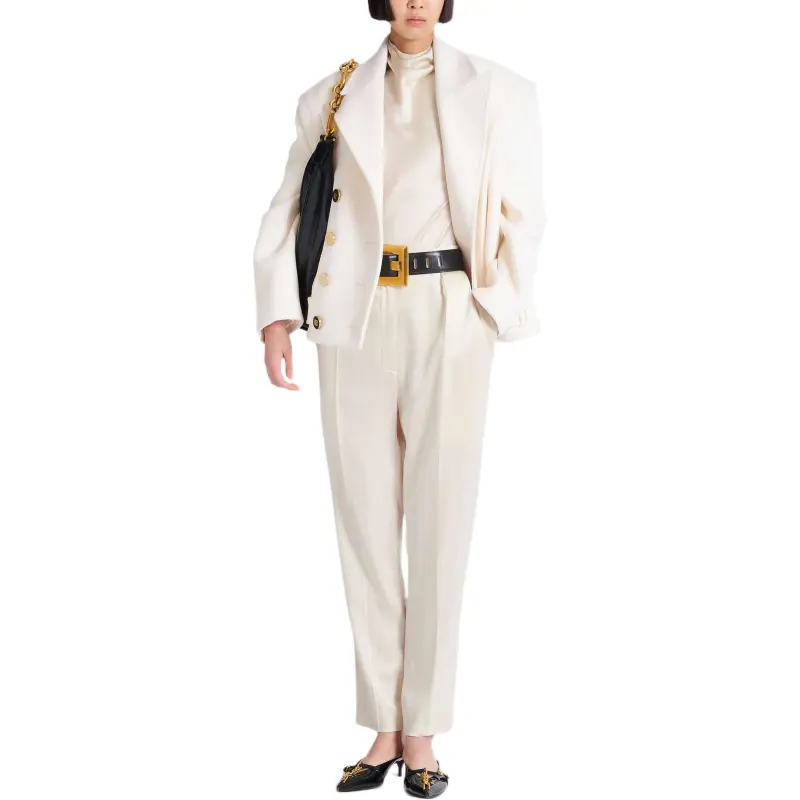 BALMAIN SS25 Suit Trouser Women's Beige-2