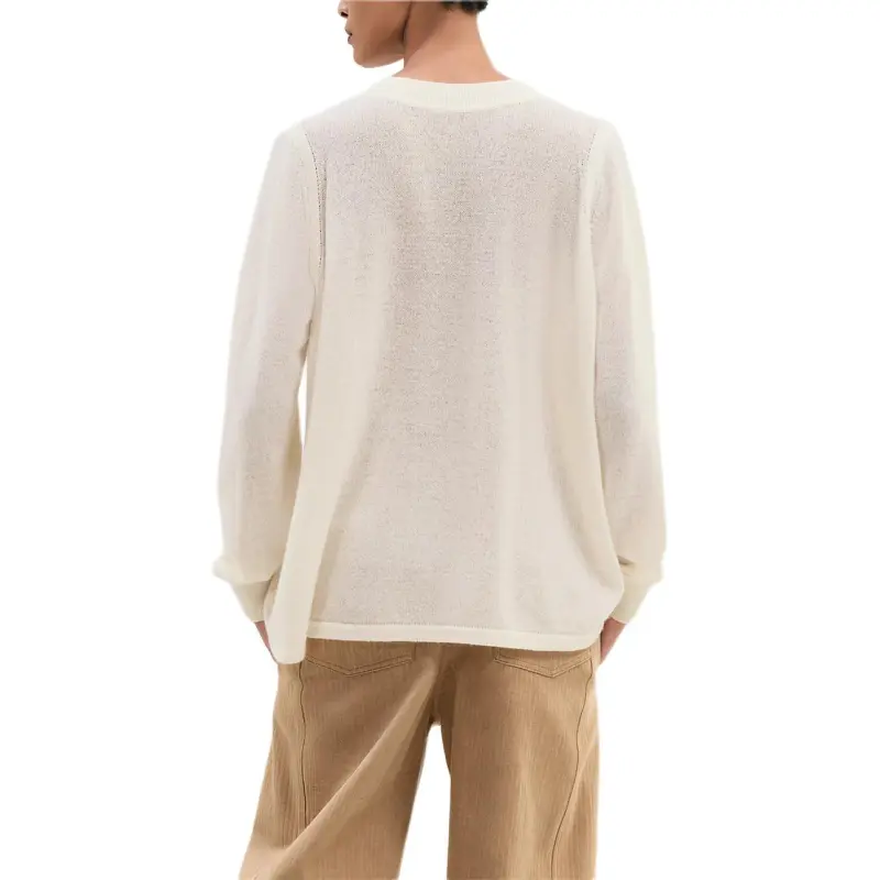HERMES SS25 Cashmere Sweater Women's White-1