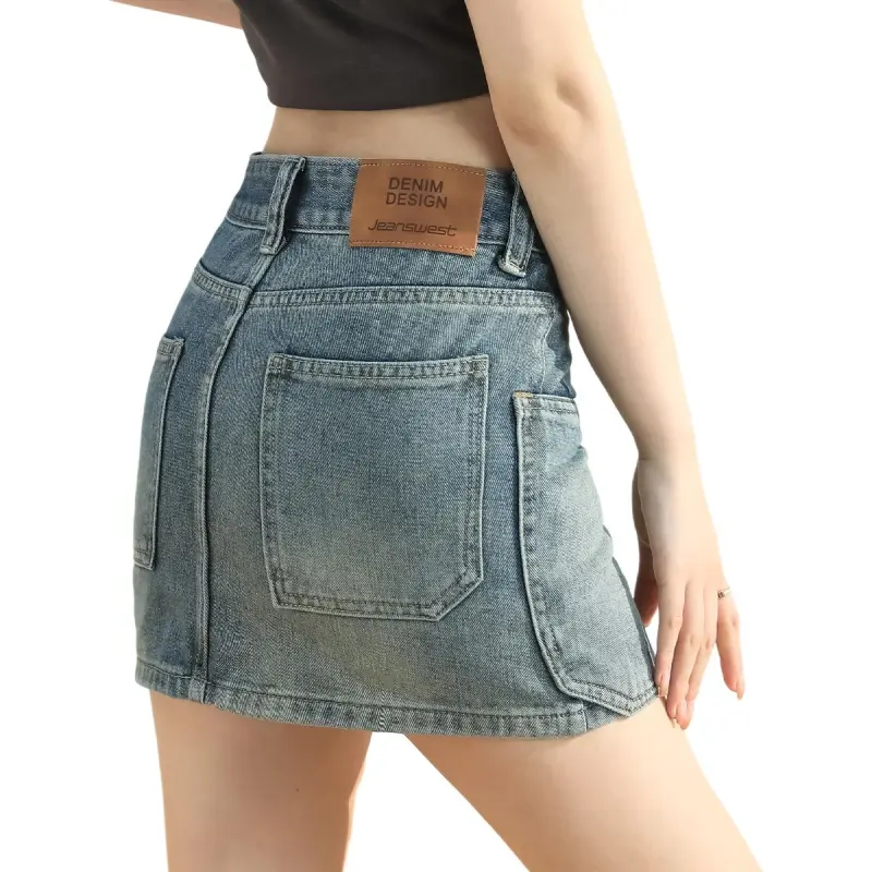 JEANSWEST Denim Short Skirts Women's-1