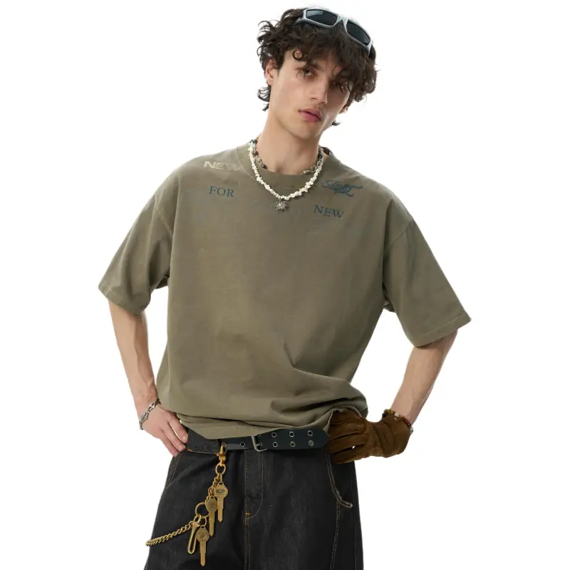 JHYQ T Shirts Unisex Army Green-1