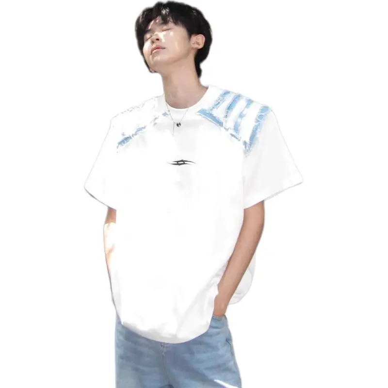 DUATOGE T Shirts Men White -5