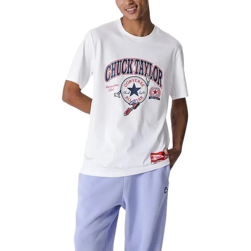 Converse All StarChucks Retro Collegiate Graphic T Shirt Men's White-2