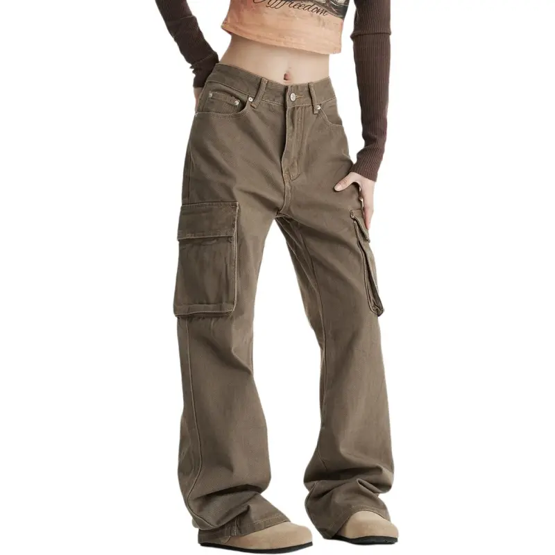 DUATOGE Casual Pants Men Brown -4
