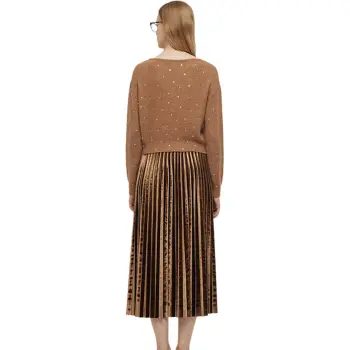 GOELIA Skirt Set Women's 43W Beige Camel
