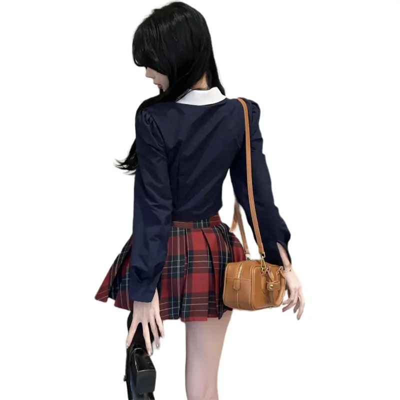 Mu Xiao Xin Two Piece Skirt Sets Women's-3