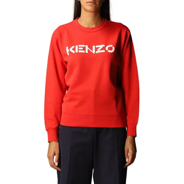 KENZO Letter Logo FW21 Sweatshirt Women's Red-3