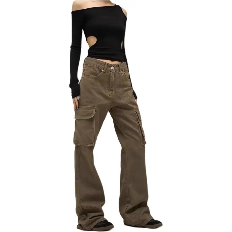 DUATOGE Casual Pants Men Brown -2