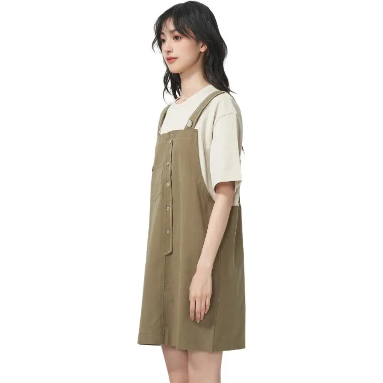 IT'REAL SS25 Short Sleeved Dress Women's Army Green-5