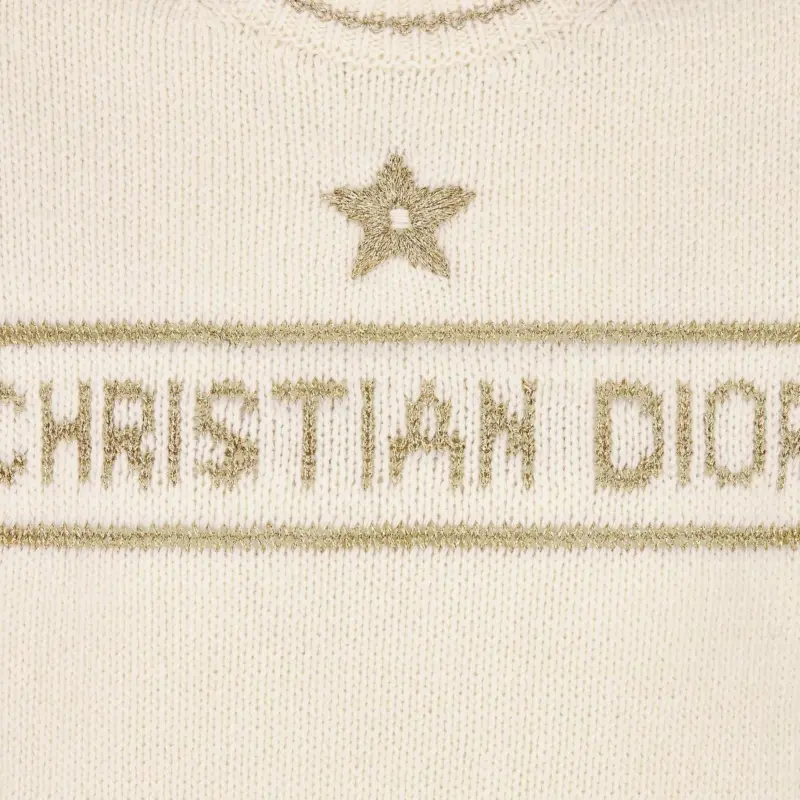 DIOR Logo Intarsia Short Sleeve Knit Sweater-4