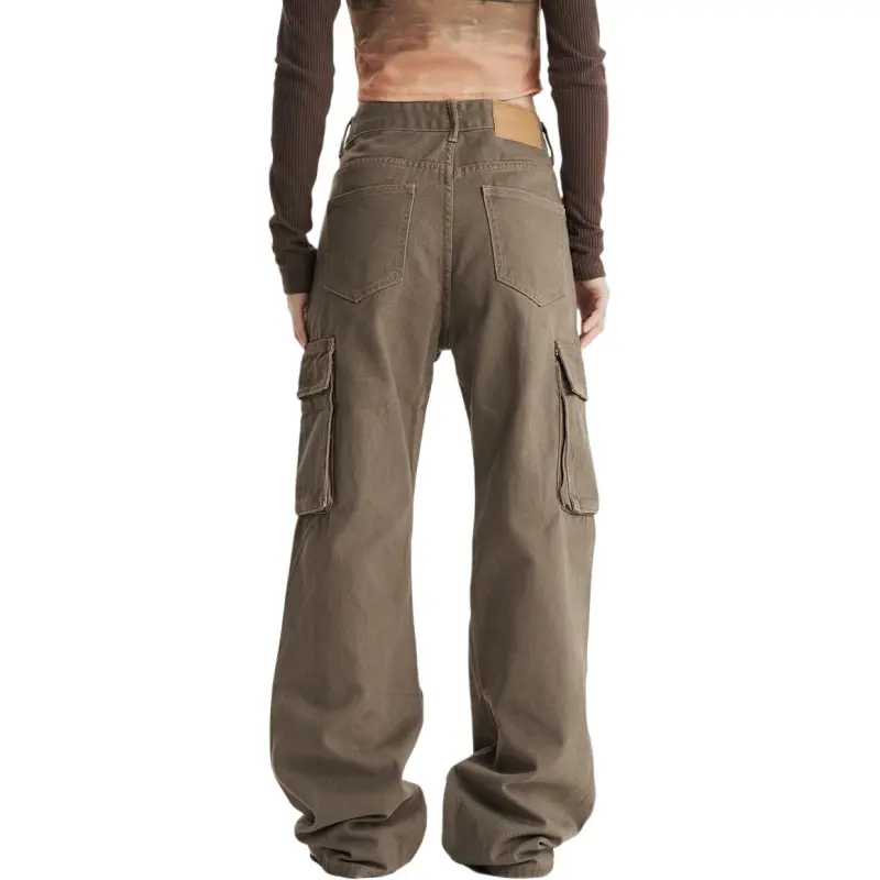 DUATOGE Casual Pants Men Brown -1