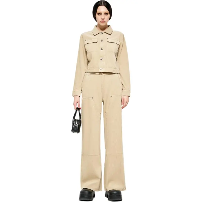 CALLED BACK Cropped Coats Women's Khaki-2