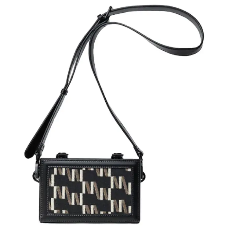SEPTWOLVES Artificial Leather Shoulder Bag Women's Black-1