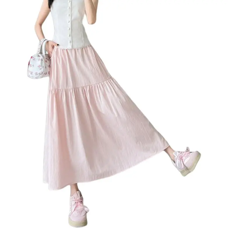 Flowers In Water Casual Long Skirt Women's-1