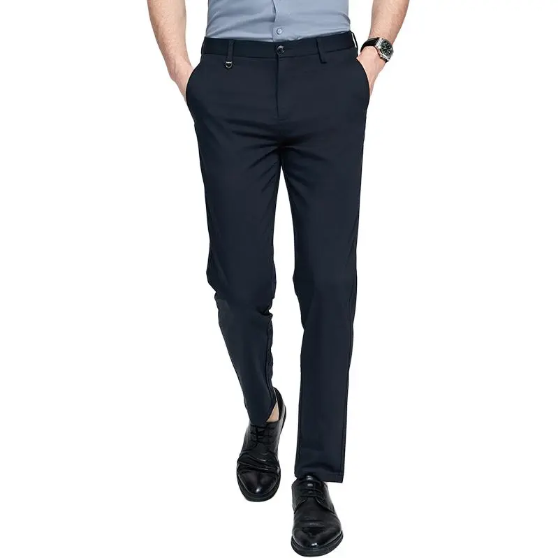 Dance With Wolves Casual Pants Men's Navy Blue-2