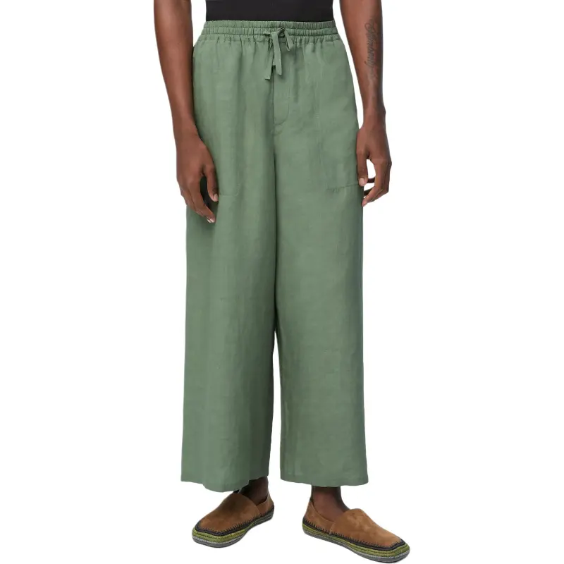 LOEWE Paula's Ibiza SS25 Casual Pants Men's Green-1