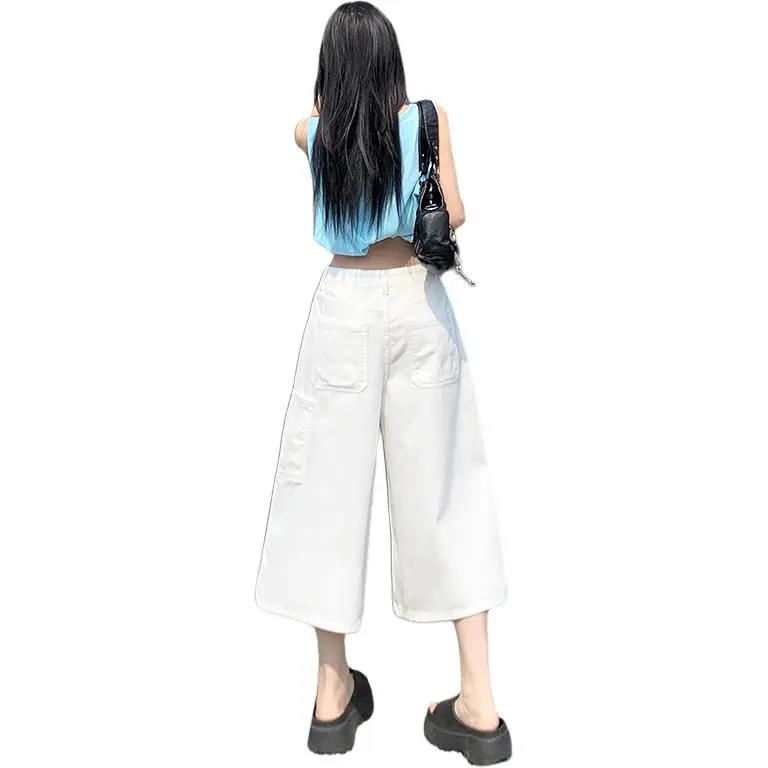 Kazakhstan Denim Shorts Women's White-4