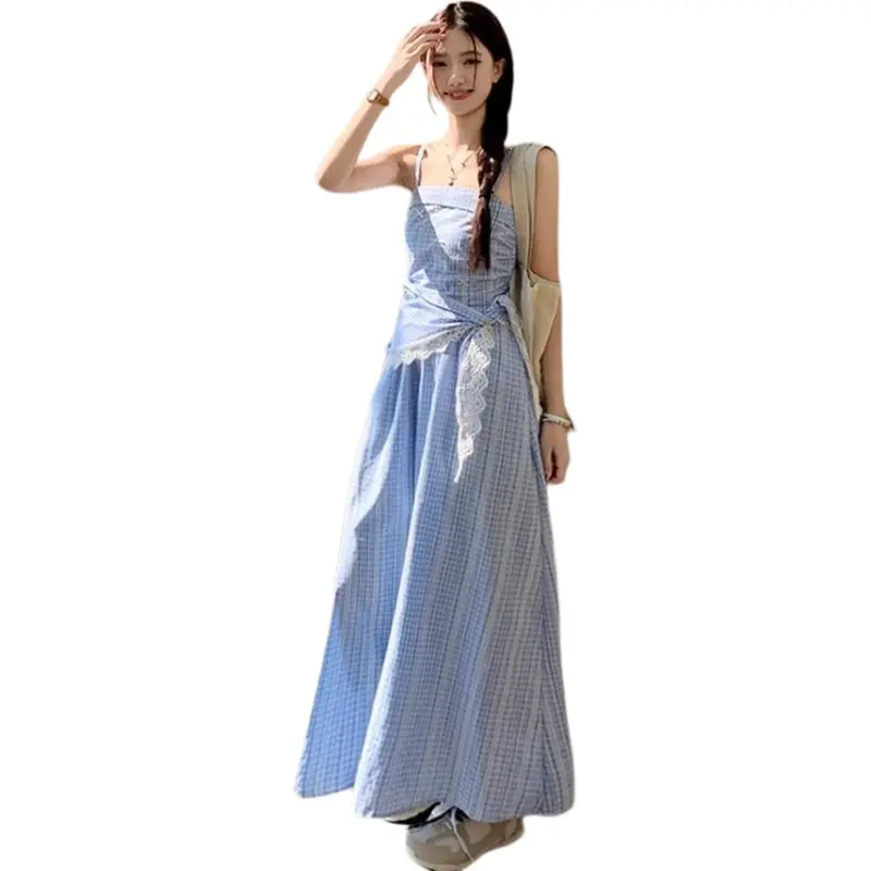 Dior Beauty Slip Dresses Women's Blue-3