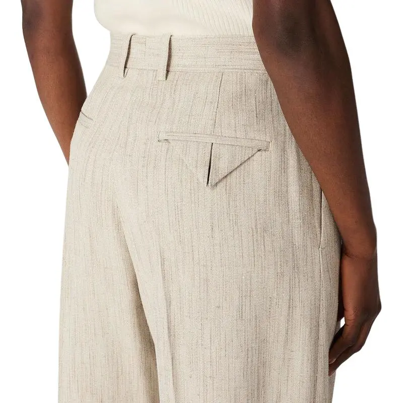 Bottega Veneta SS25 Casual Pants Women's Beige-4