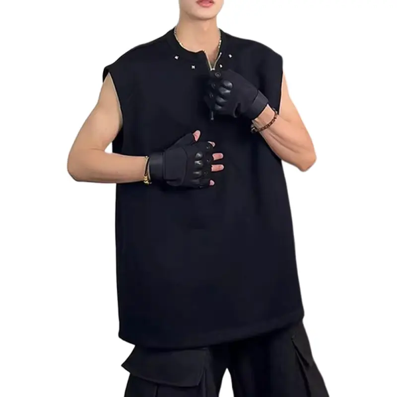 DUATOGE Tank Tops Men Black -2