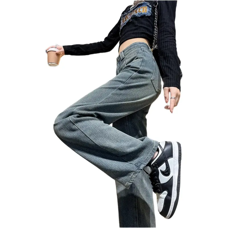 Mu Xiao Xin Jeans Women's Vintage Blue-3