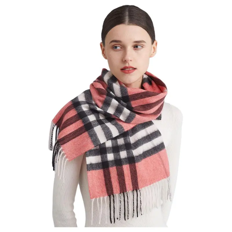 H YXIANG Cashmere Knit Scarves Women's-7