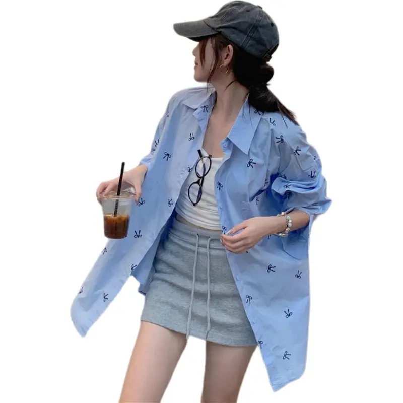 Dior Beauty Shirts Women's Blue-6