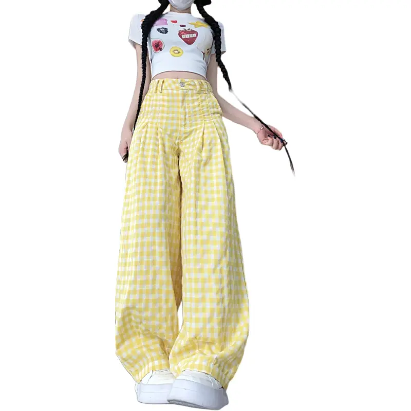 GOSO Casual Pants Women's Yellow-1