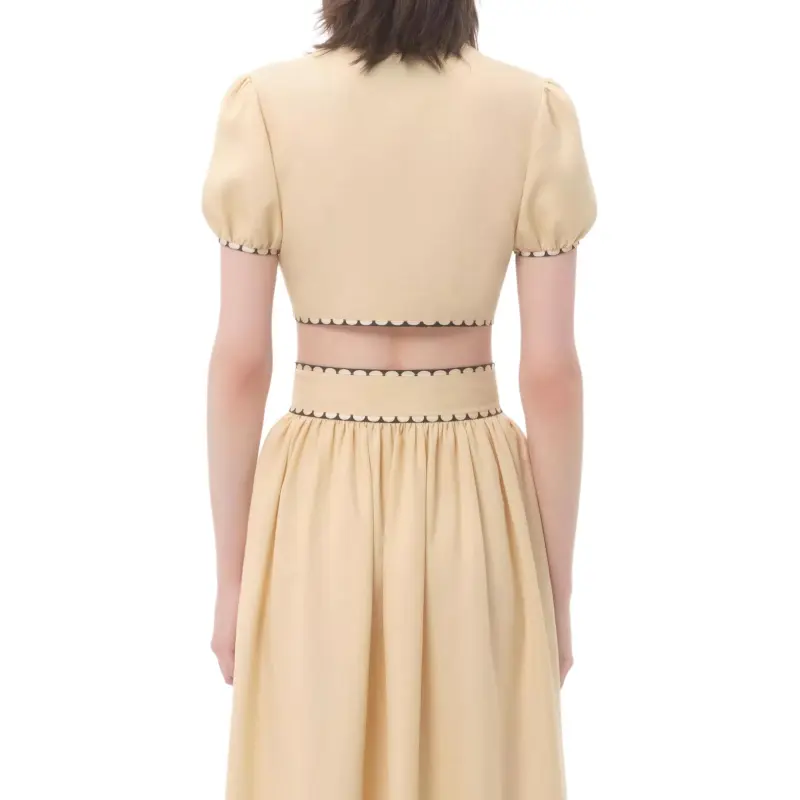 Valentino SS25 Crop Top Women's Yellow-3