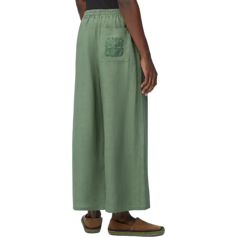 LOEWE Paula's Ibiza SS25 Casual Pants Men's Green-2