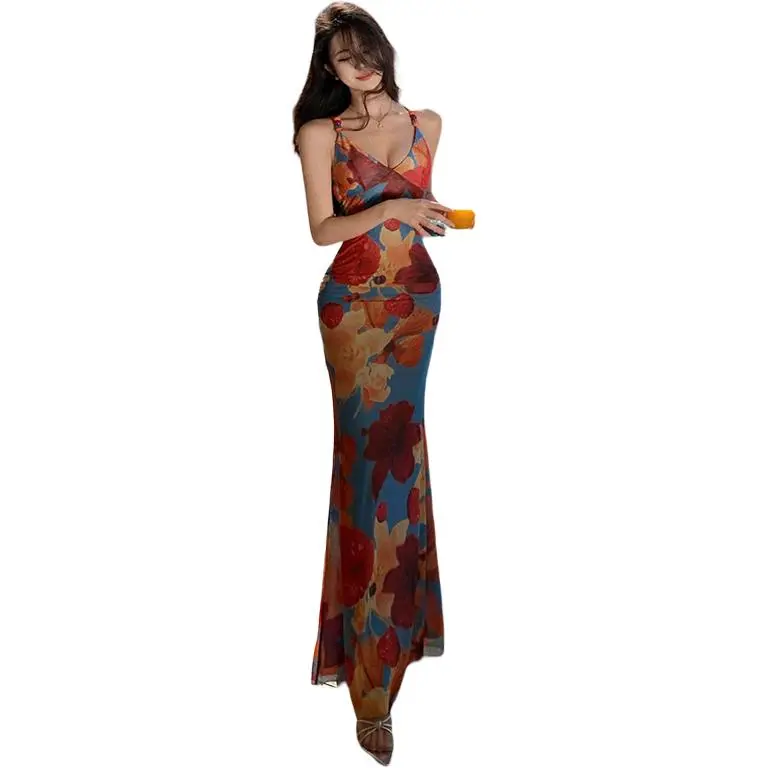 Dior Beauty Slip Dresses Women's Tropical Style-3