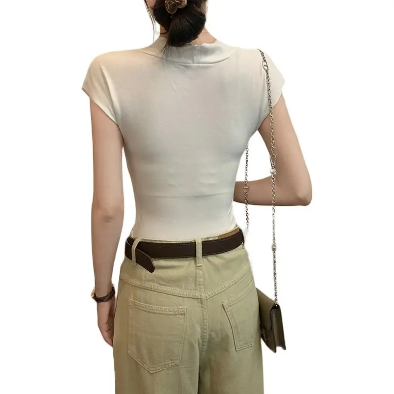 Mu Xiao Xin Set in Sleeve T Shirt Women's White-1