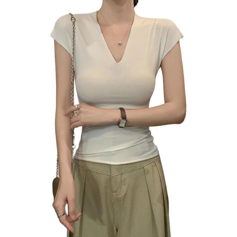Mu Xiao Xin Set in Sleeve T Shirt Women's White-3
