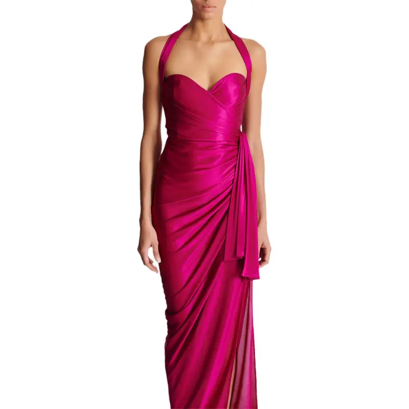 BALMAIN Draped Jersey Midi Dress-7