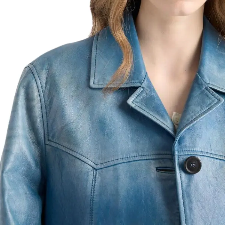 PRADA Washed Leather Jacket-5