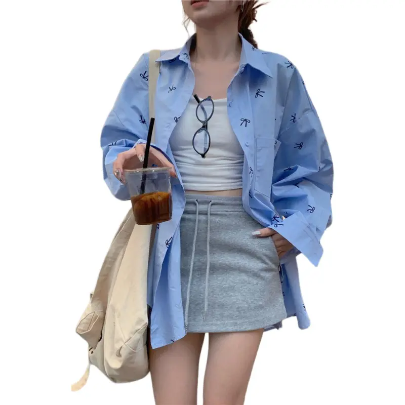 Dior Beauty Shirts Women's Blue-7