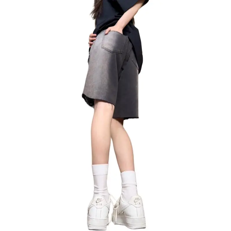 Ordifen Denim Shorts Women's Black-2