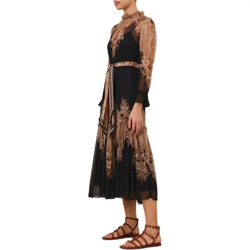 Zimmermann SS25 Spring Collection Long Sleeved Dresses Women's Mixed Color-6