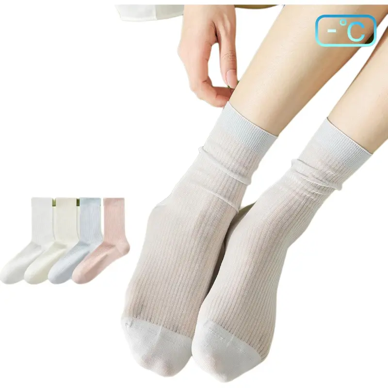 Temooues Mid Calf Socks Women's Combo Set-5