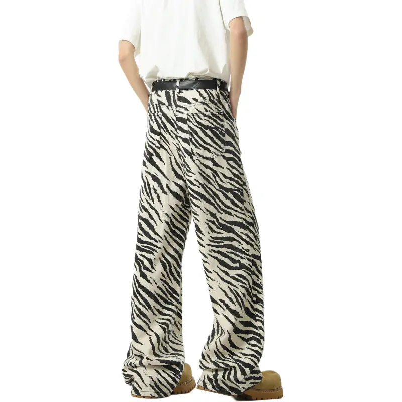 HOKLV Jeans Unisex White-1