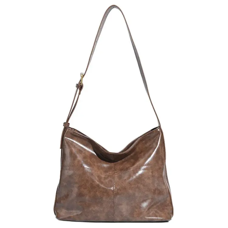 OKEKE Pu Crossbody Bag Shoulder Bag Regular Unisex Black/Brown-1