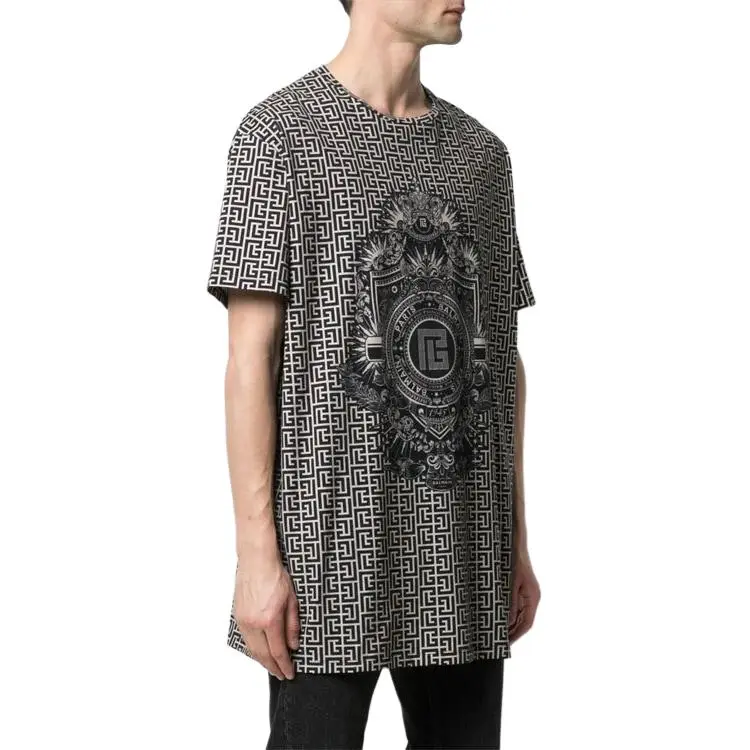 BALMAIN T-Shirts Men Gray-2